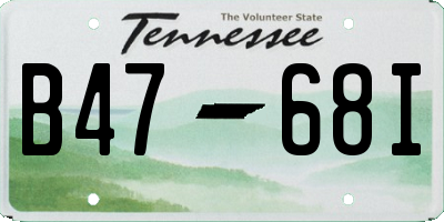 TN license plate B4768I