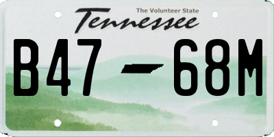 TN license plate B4768M