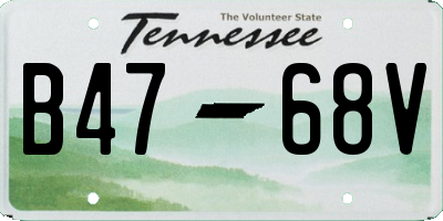 TN license plate B4768V