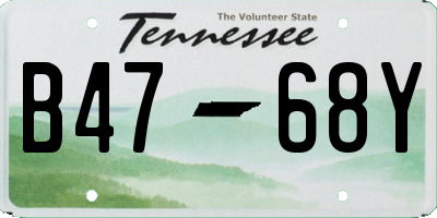 TN license plate B4768Y