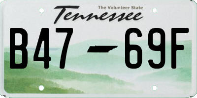TN license plate B4769F