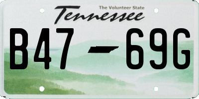 TN license plate B4769G