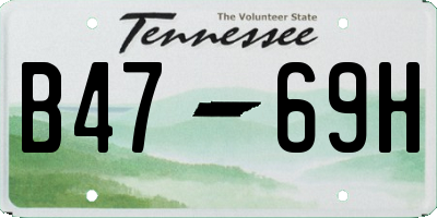 TN license plate B4769H