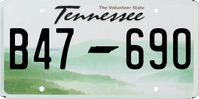 TN license plate B4769O