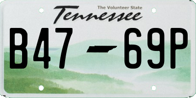 TN license plate B4769P