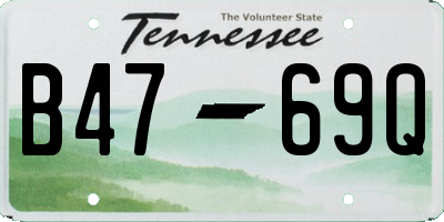 TN license plate B4769Q