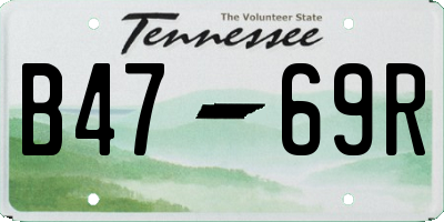 TN license plate B4769R
