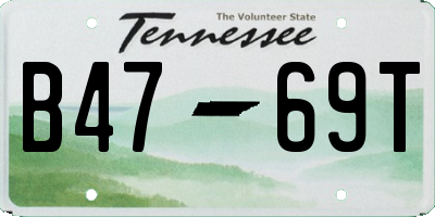 TN license plate B4769T
