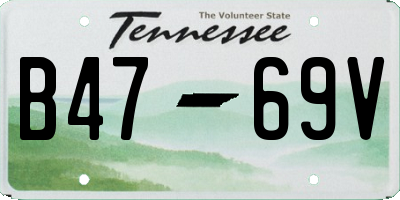 TN license plate B4769V