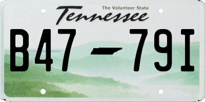 TN license plate B4779I