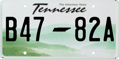 TN license plate B4782A