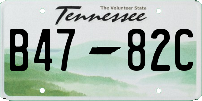 TN license plate B4782C