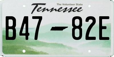TN license plate B4782E