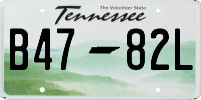 TN license plate B4782L