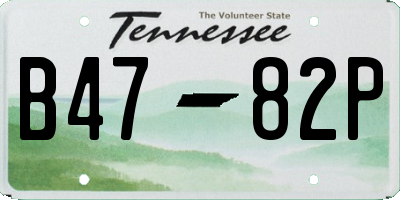 TN license plate B4782P