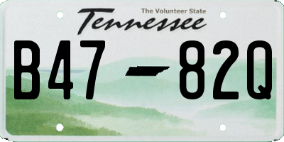 TN license plate B4782Q