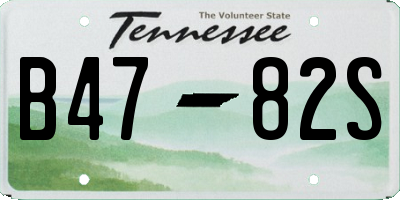 TN license plate B4782S