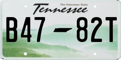 TN license plate B4782T