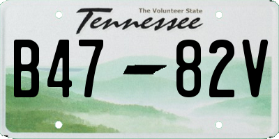 TN license plate B4782V