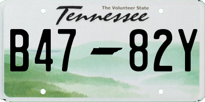 TN license plate B4782Y