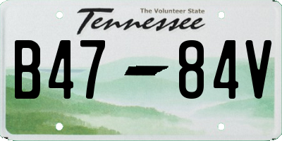 TN license plate B4784V