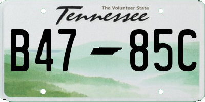 TN license plate B4785C