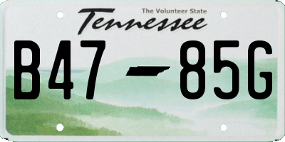 TN license plate B4785G