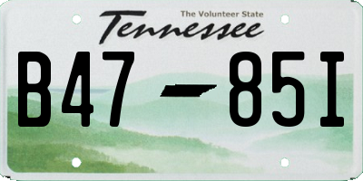TN license plate B4785I