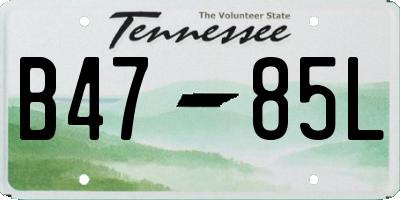 TN license plate B4785L
