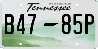 TN license plate B4785P