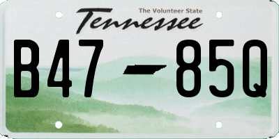 TN license plate B4785Q