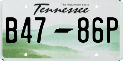 TN license plate B4786P