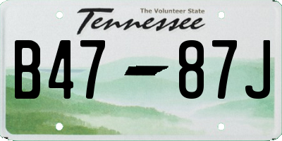 TN license plate B4787J