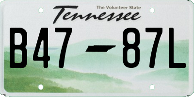 TN license plate B4787L