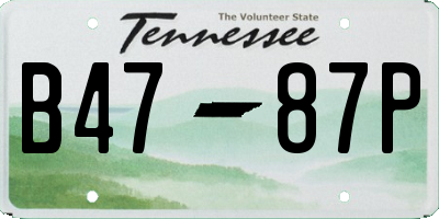 TN license plate B4787P