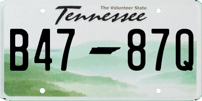 TN license plate B4787Q