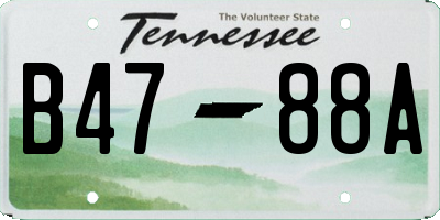 TN license plate B4788A