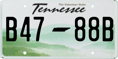 TN license plate B4788B