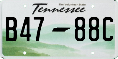 TN license plate B4788C