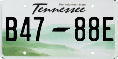 TN license plate B4788E