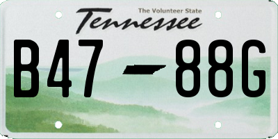 TN license plate B4788G