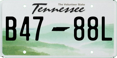 TN license plate B4788L