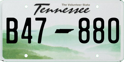 TN license plate B4788O