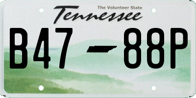 TN license plate B4788P