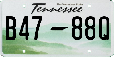 TN license plate B4788Q