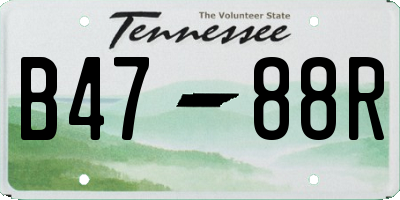 TN license plate B4788R