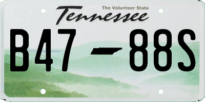TN license plate B4788S