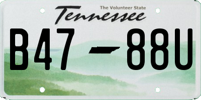 TN license plate B4788U
