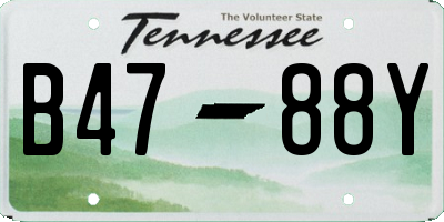 TN license plate B4788Y