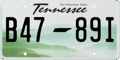 TN license plate B4789I